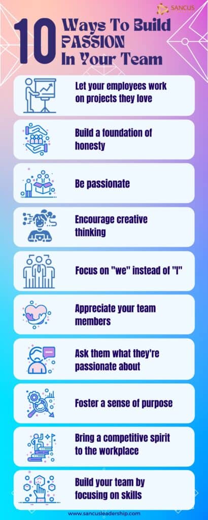 10 ways to build passion in your team