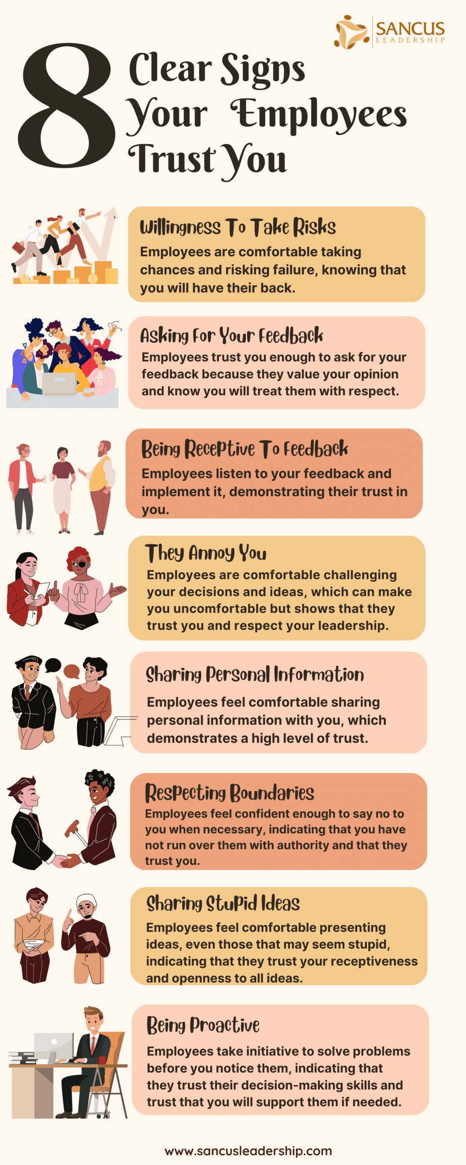 Signs that your employees trust you